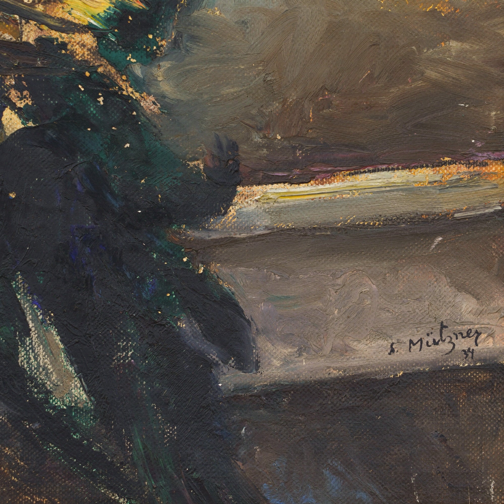 Samuel Mützner - Natură statică cu cocoș și pere - Artiss