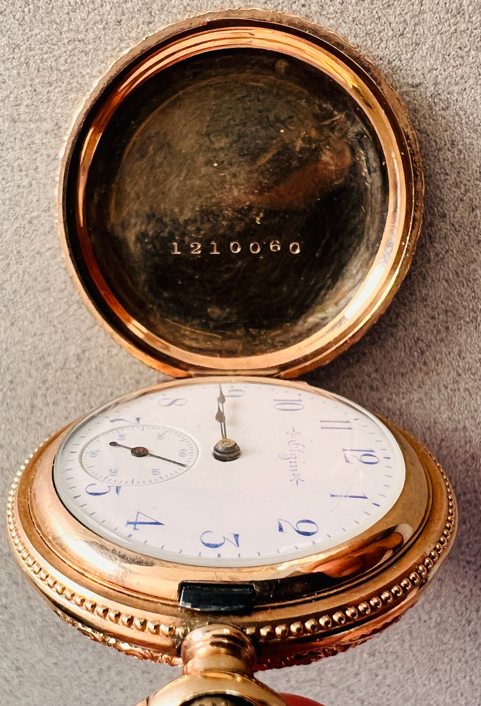Ceas de buzunar Elgin, placat cu aur, 36 mm, 38.72 g, cca.1903 - Artiss