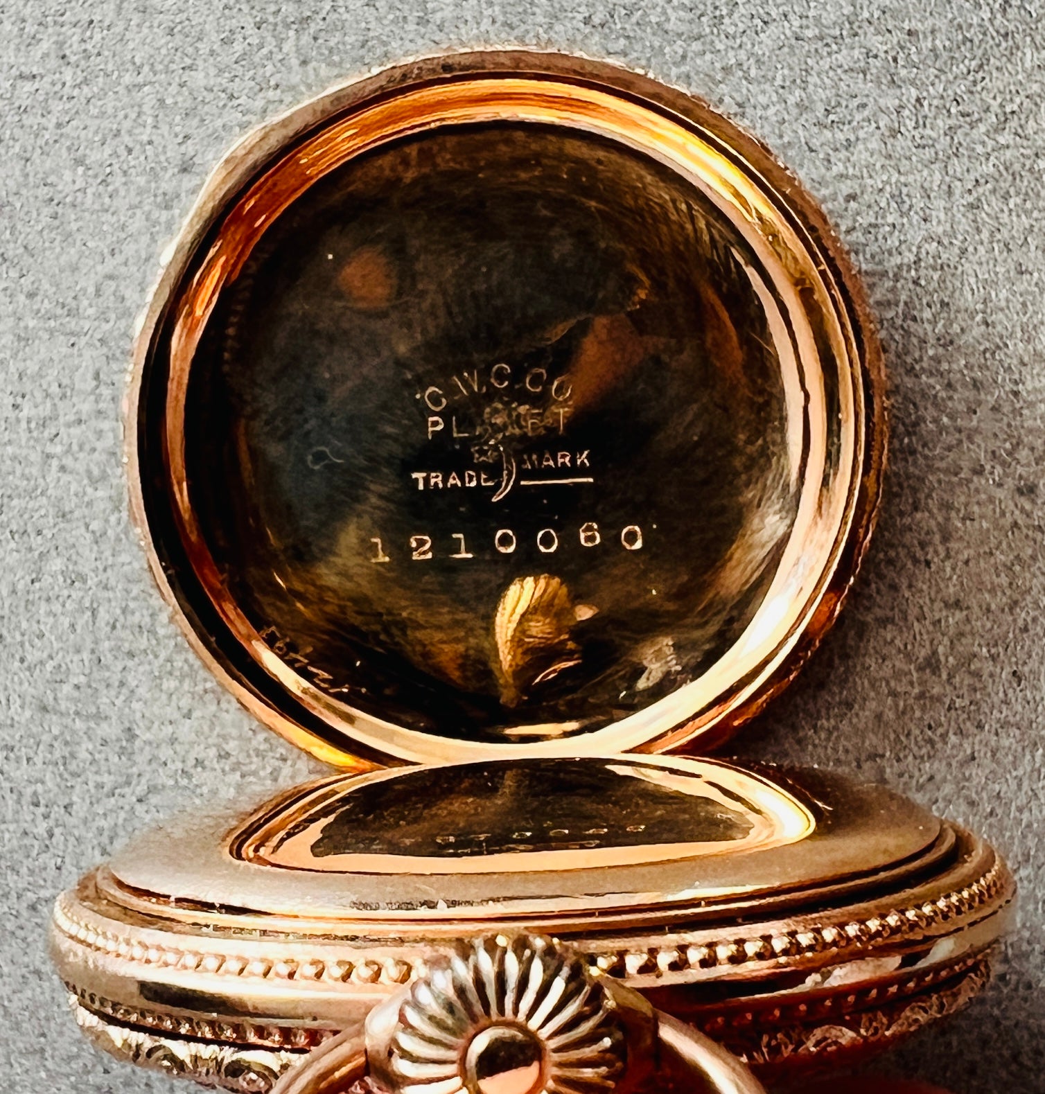 Ceas de buzunar Elgin, placat cu aur, 36 mm, 38.72 g, cca.1903 - Artiss