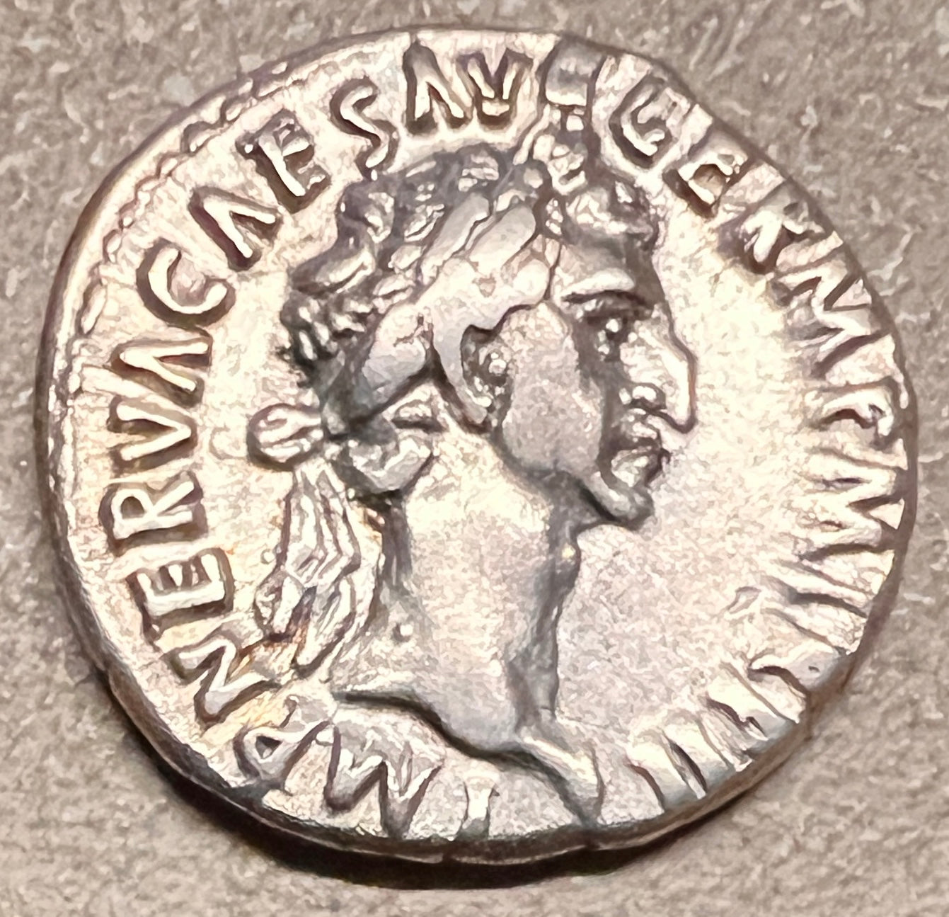 Monedă Denarius, Nerva, tip Libertas, 96-98 e.n., argint (clasată fond)