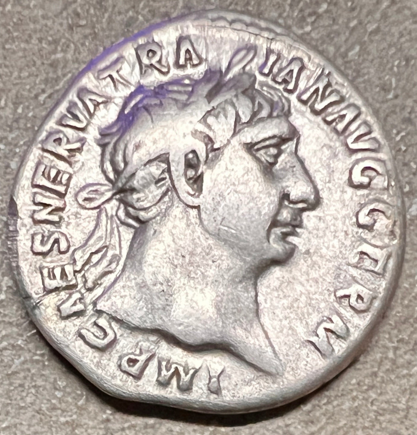 Monedă Denarius, Traian, tip Marte, 101-102 e.n., argint (clasată fond)