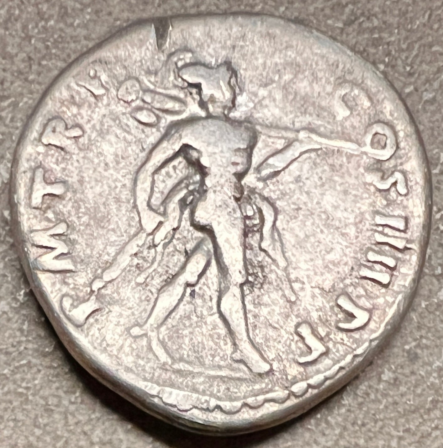 Monedă Denarius, Traian, tip Marte, 101-102 e.n., argint (clasată fond)