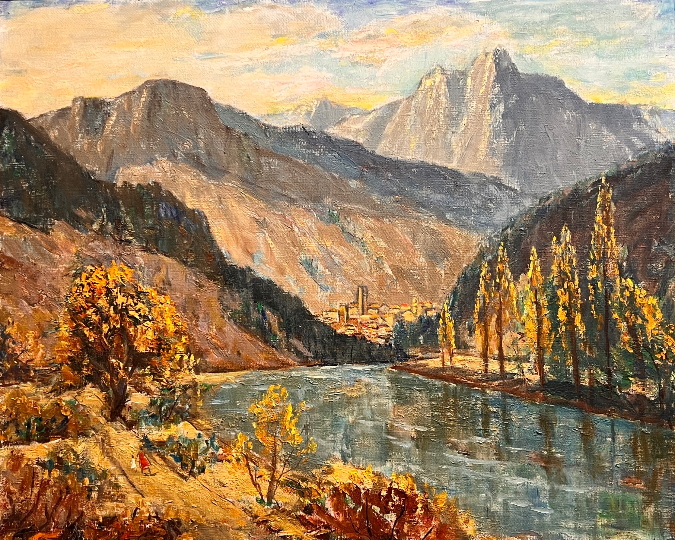 Paul Scorţescu - Le fleuve aux abords du village - Artiss