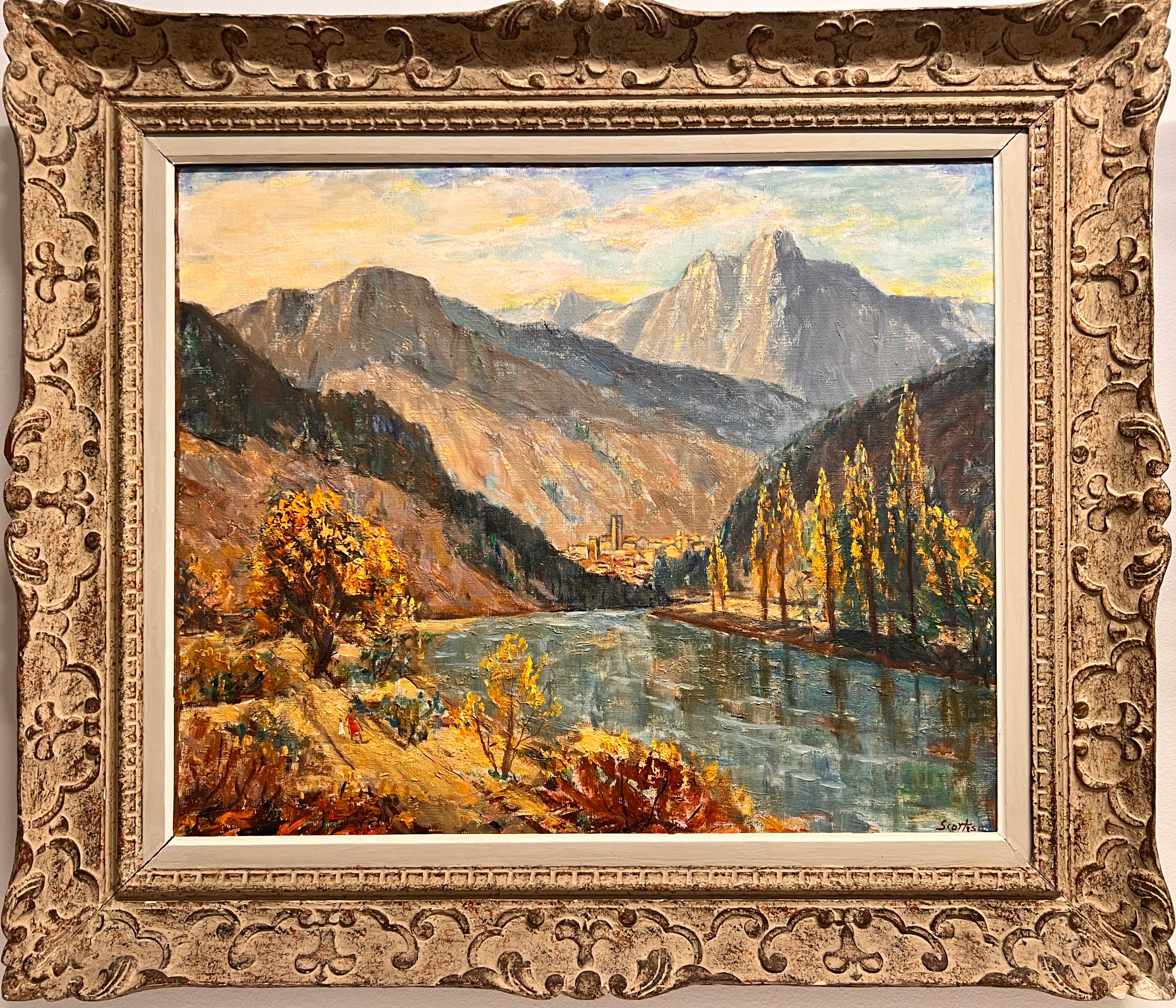 Paul Scorţescu - Le fleuve aux abords du village - Artiss