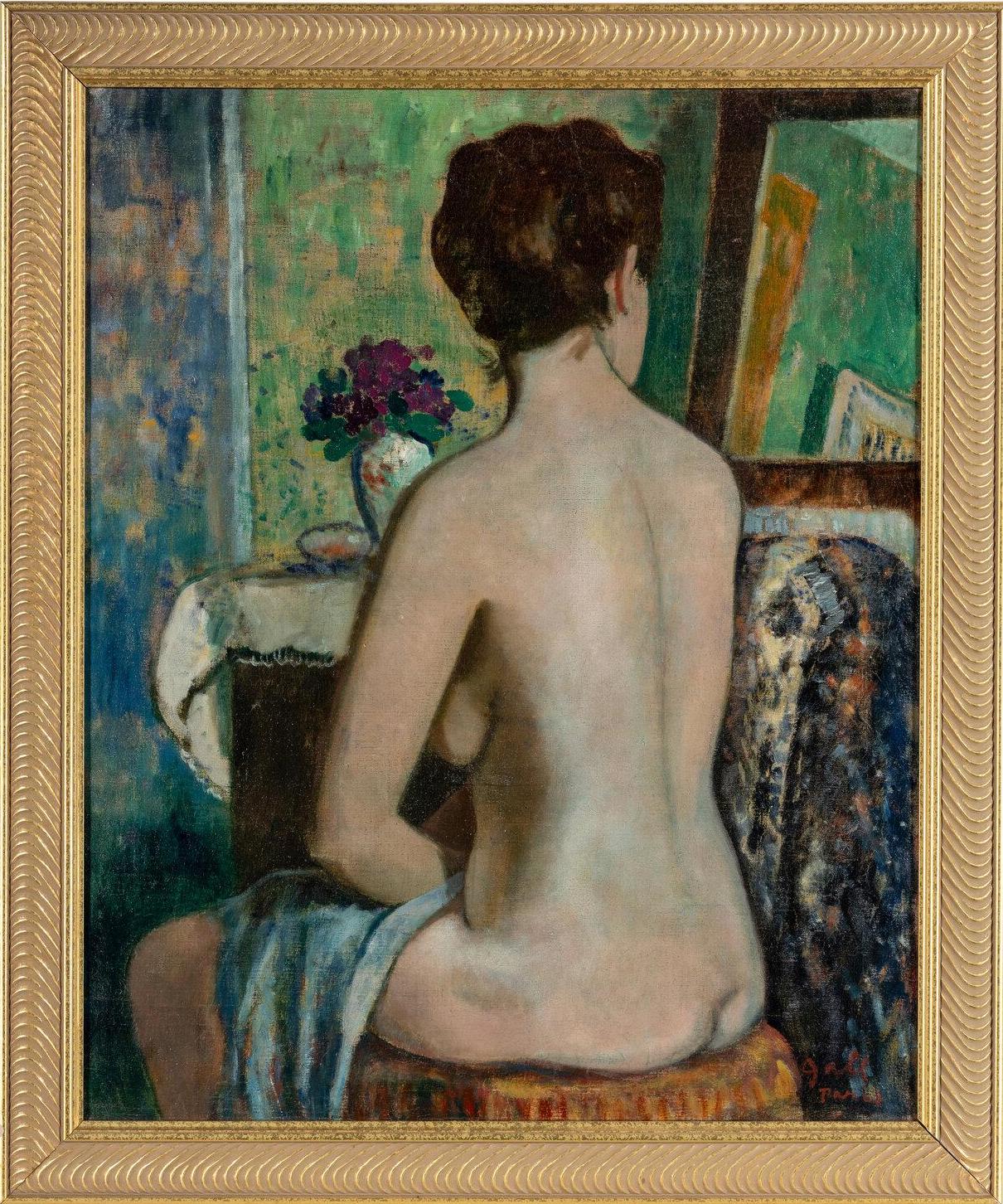 François Gall - Femme nue à sa toilette