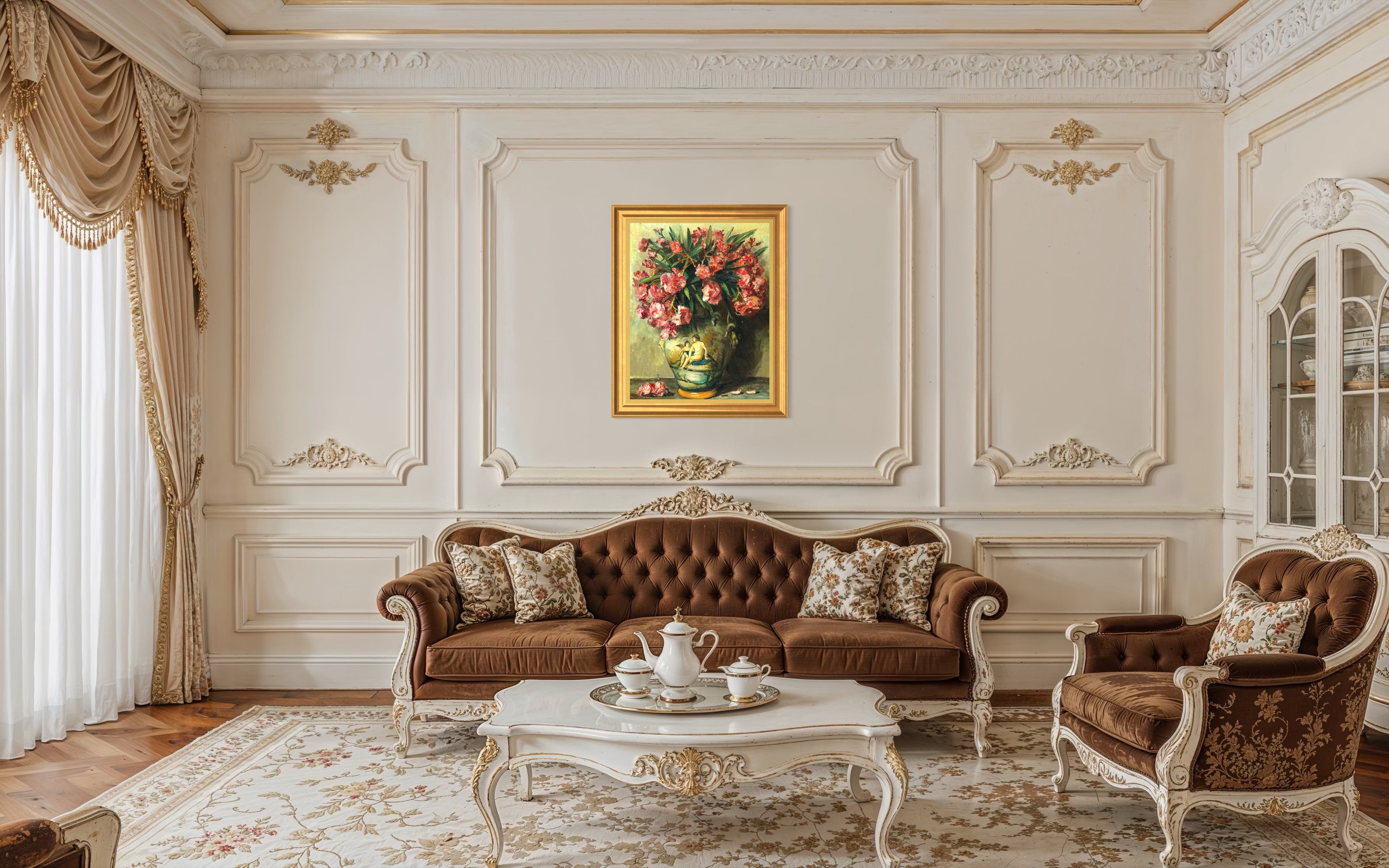 Octav Băncilă - Vas pictat cu garoafe