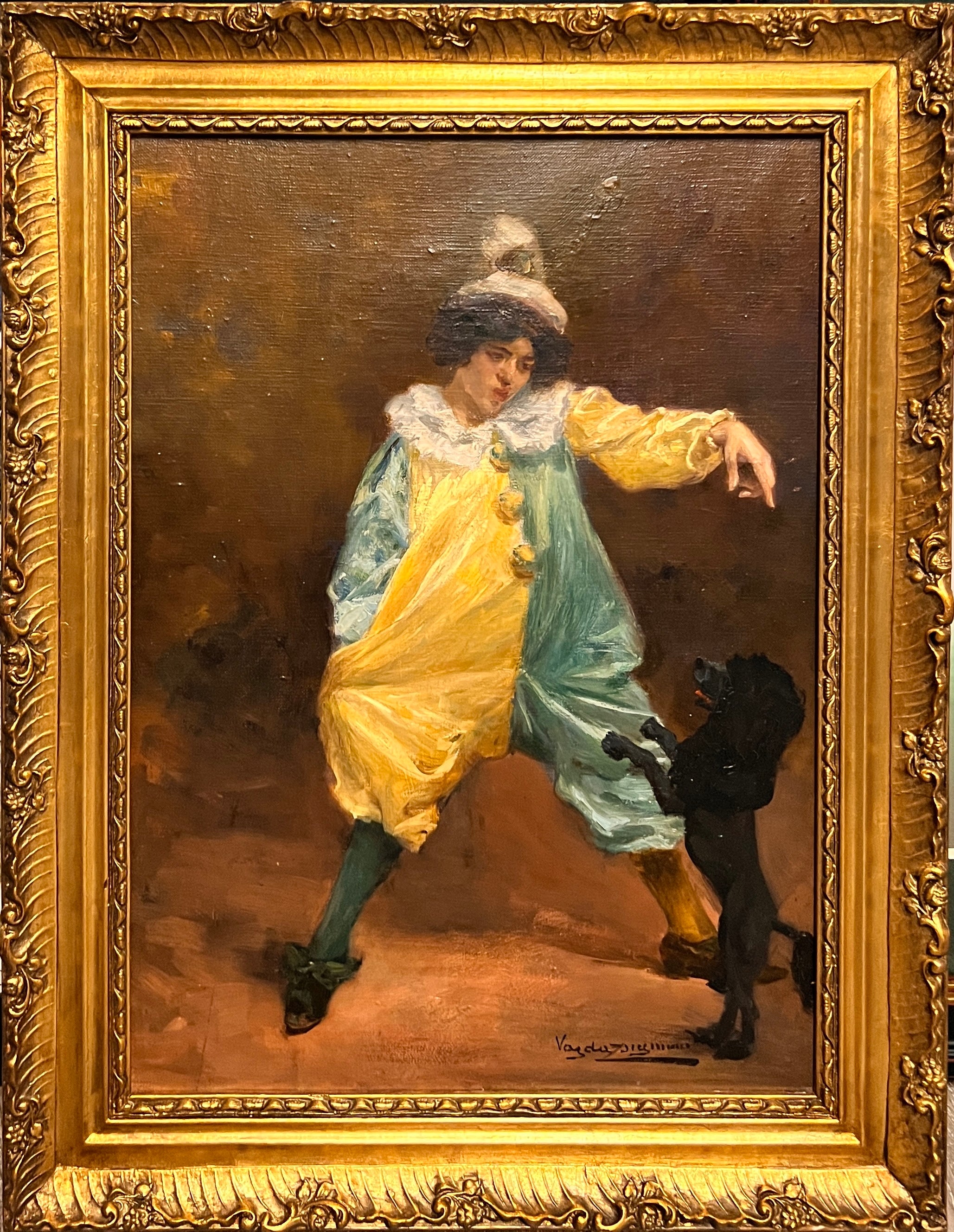 Vajda Zsigmond - Circus Act with a Dog (Retrieving)