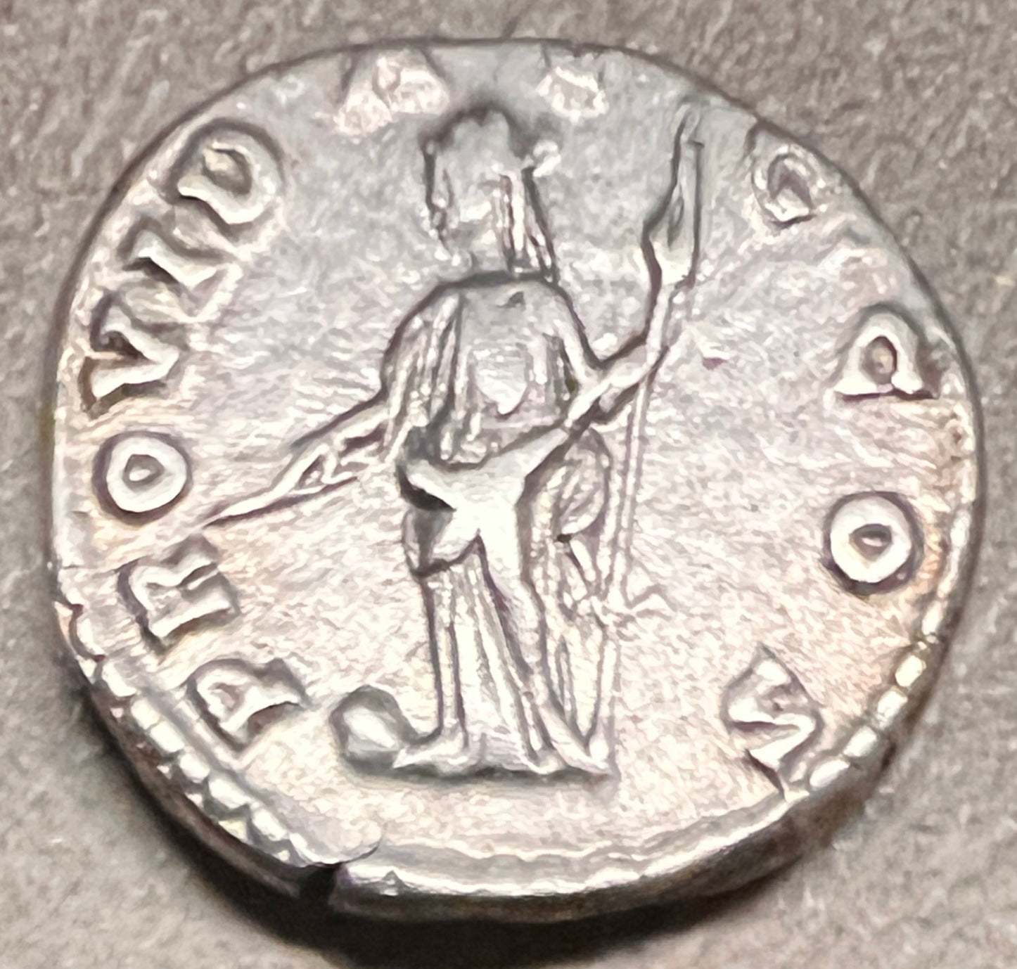 Monedă Denarius, Clodius, tip Providentia, 195-197 e.n., argint (clasata Fond) - Artiss