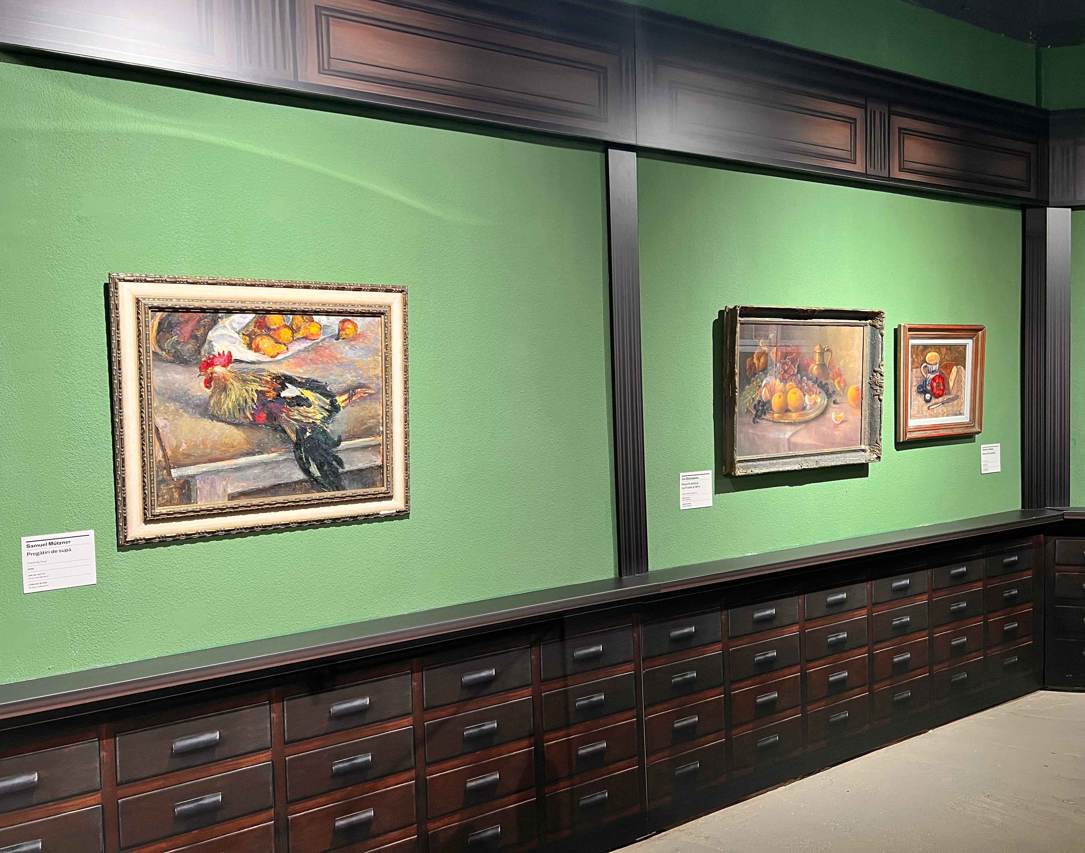 Samuel Mützner - Natură statică cu cocoș și pere - Artiss