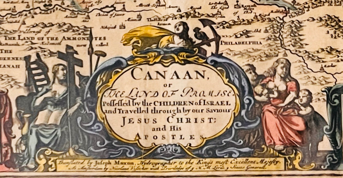 Hartă "Canaan, or The Land of Promise", Visscher 1680