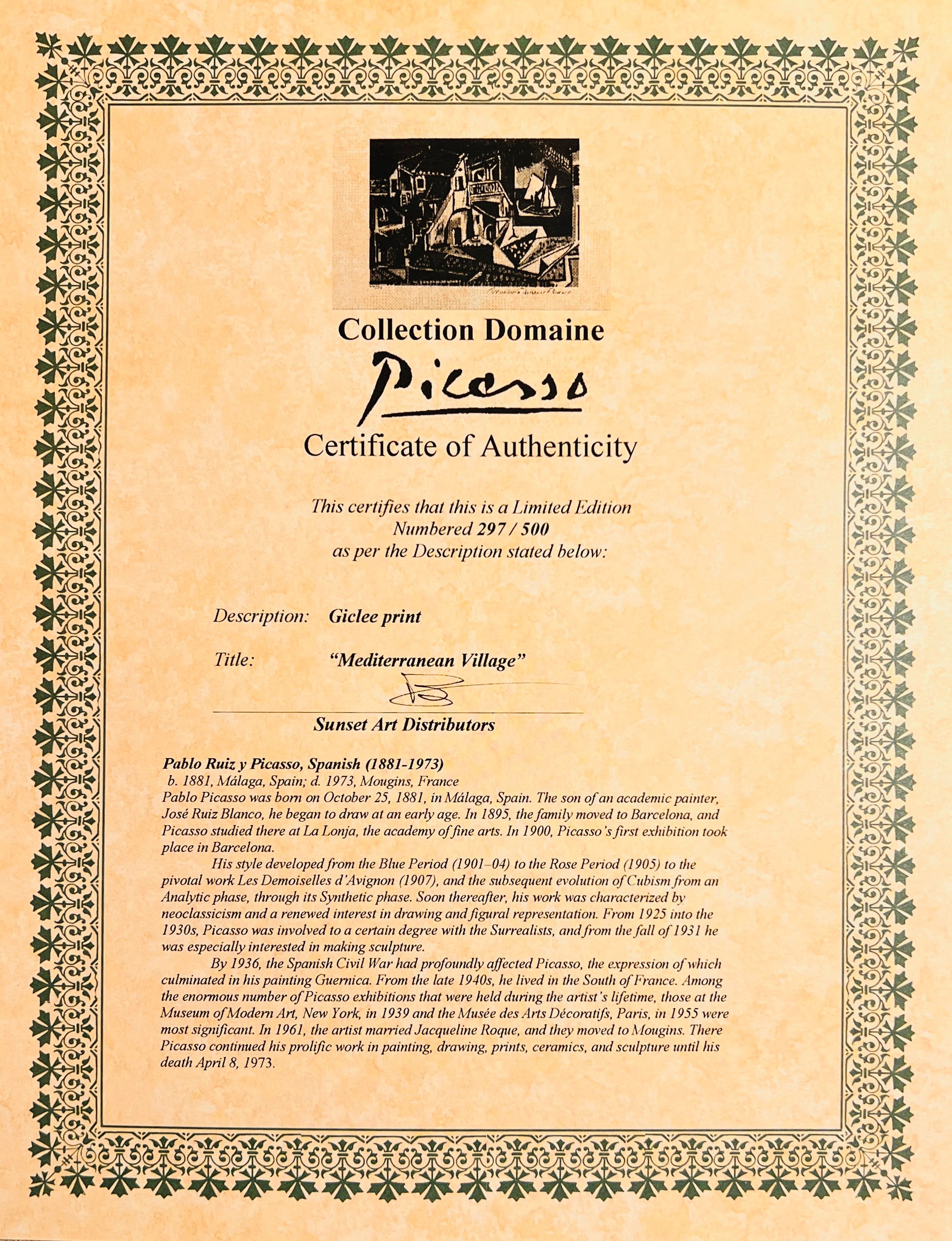 Pablo Picasso - Mediterranean Village