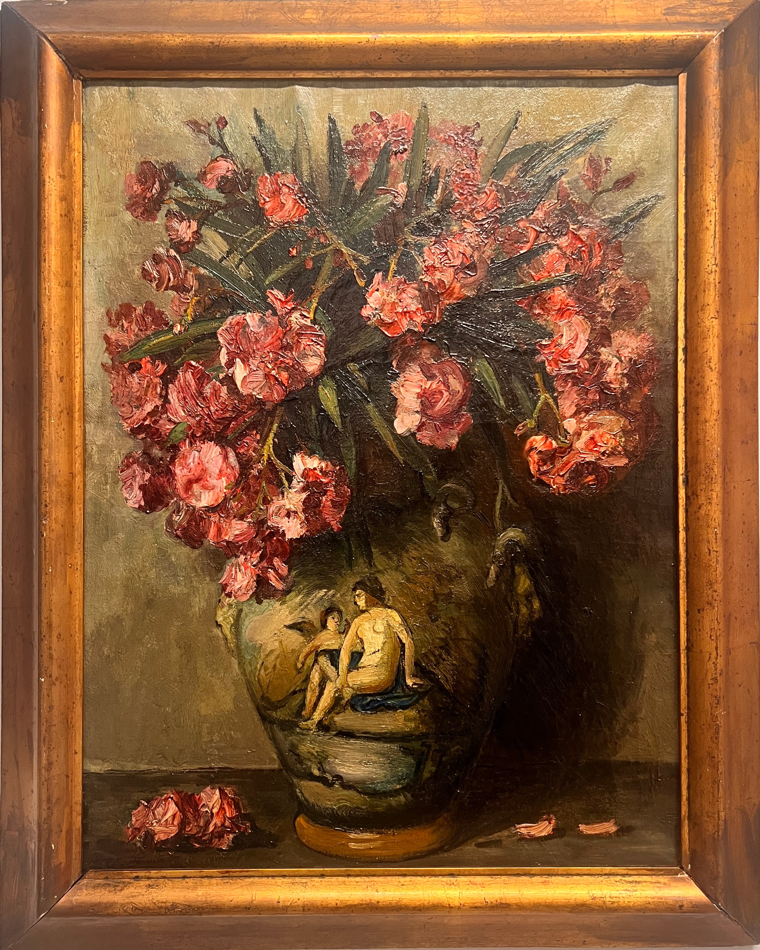 Octav Băncilă - Vas pictat cu garoafe