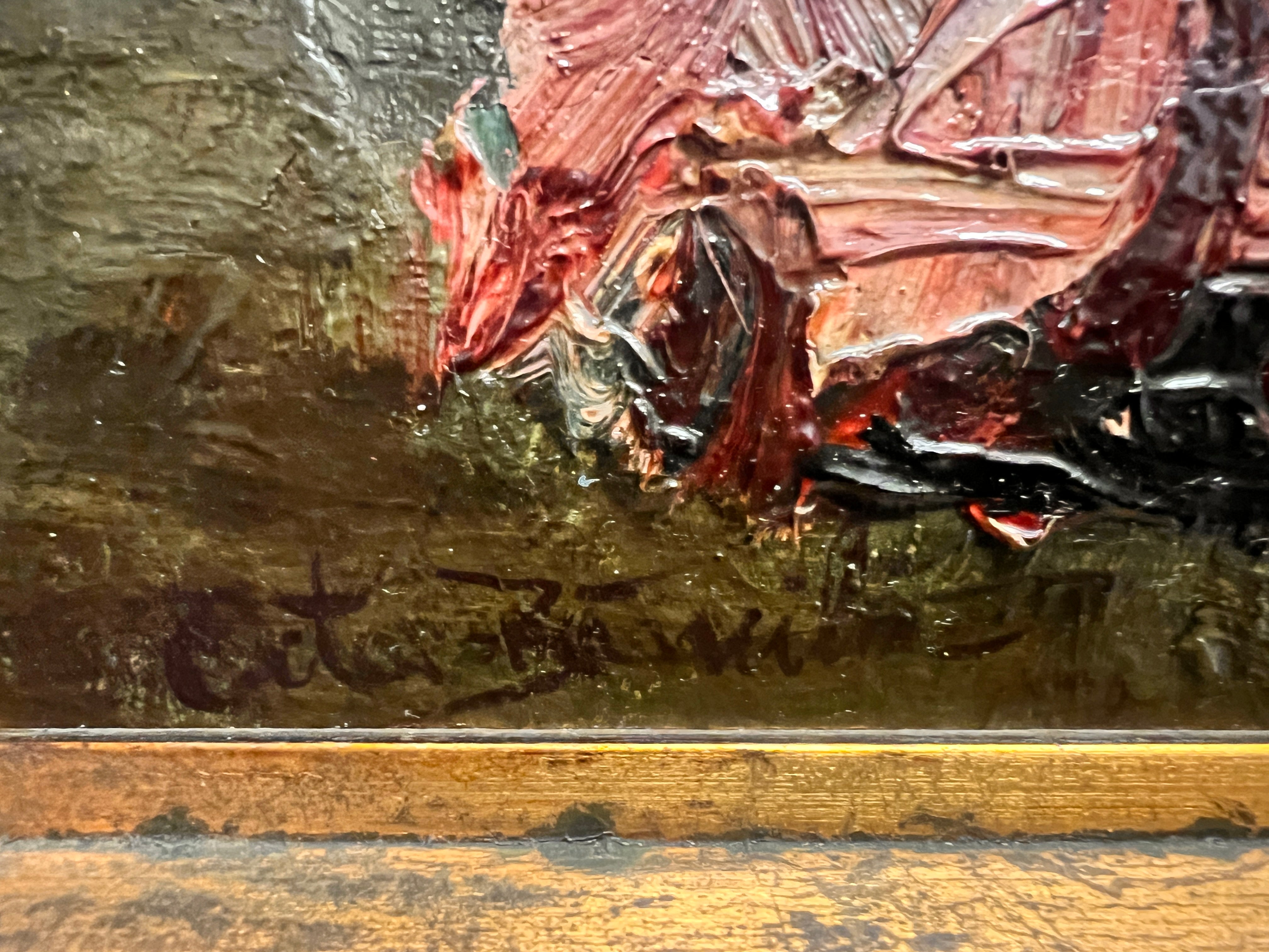 Octav Băncilă - Vas pictat cu garoafe