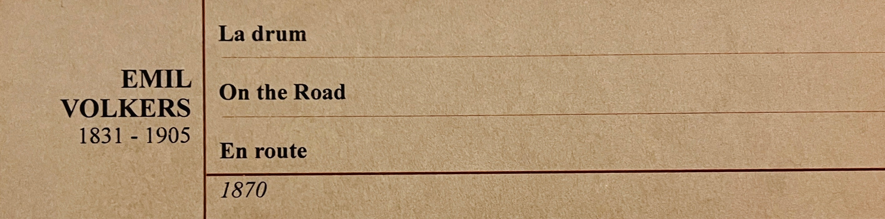 Emil Volkers - La drum, 1871