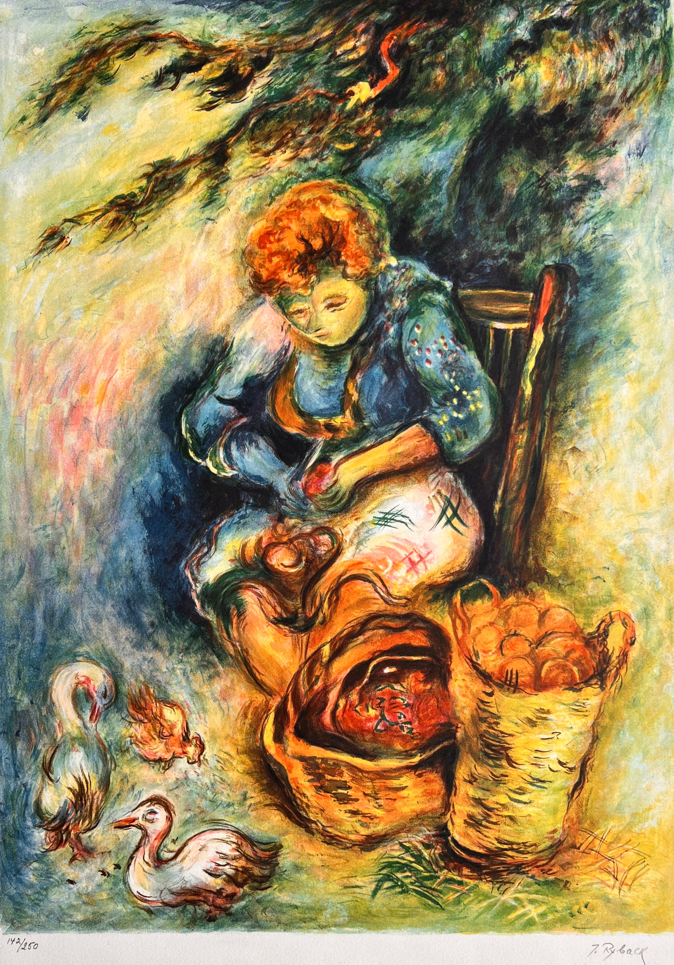 Issachar Ber Ryback - Femeie curățând mere