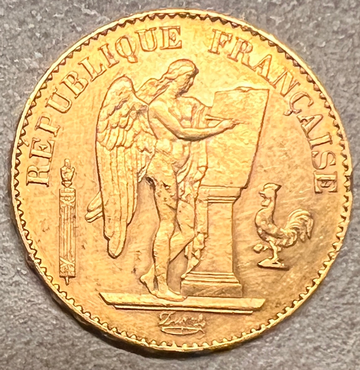 COIN 20 francs Génie, Paris, 1897, FRANCE, GOLD