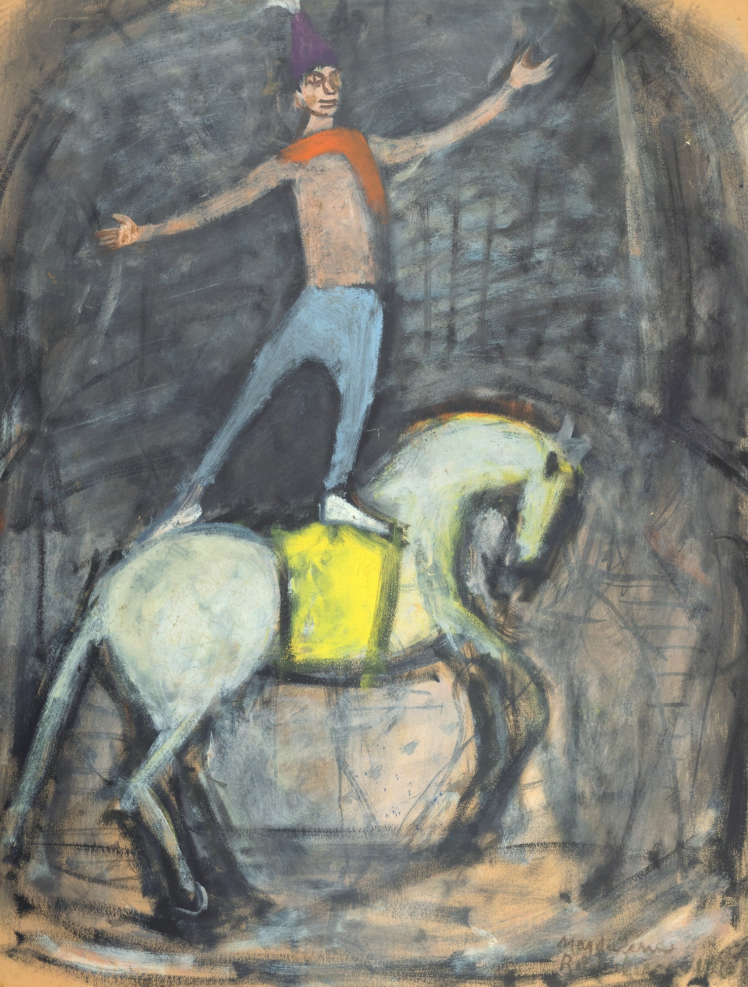 Magdalena Rădulescu - Clown debout sur un cheval