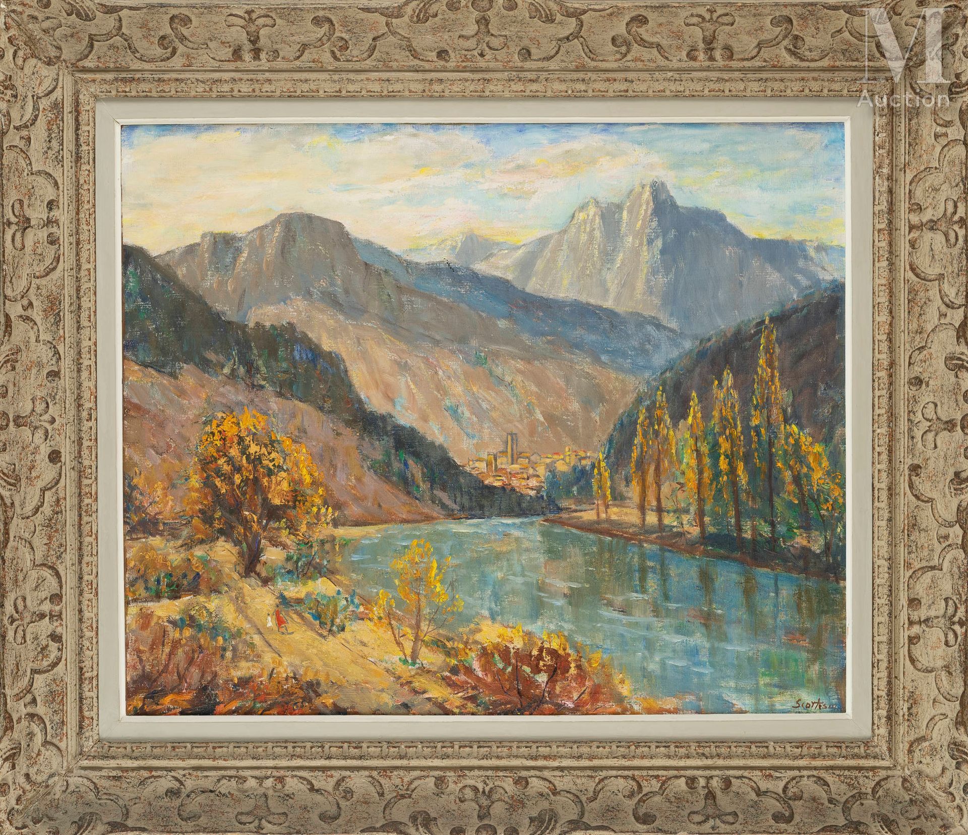 Paul Scorţescu - Le fleuve aux abords du village