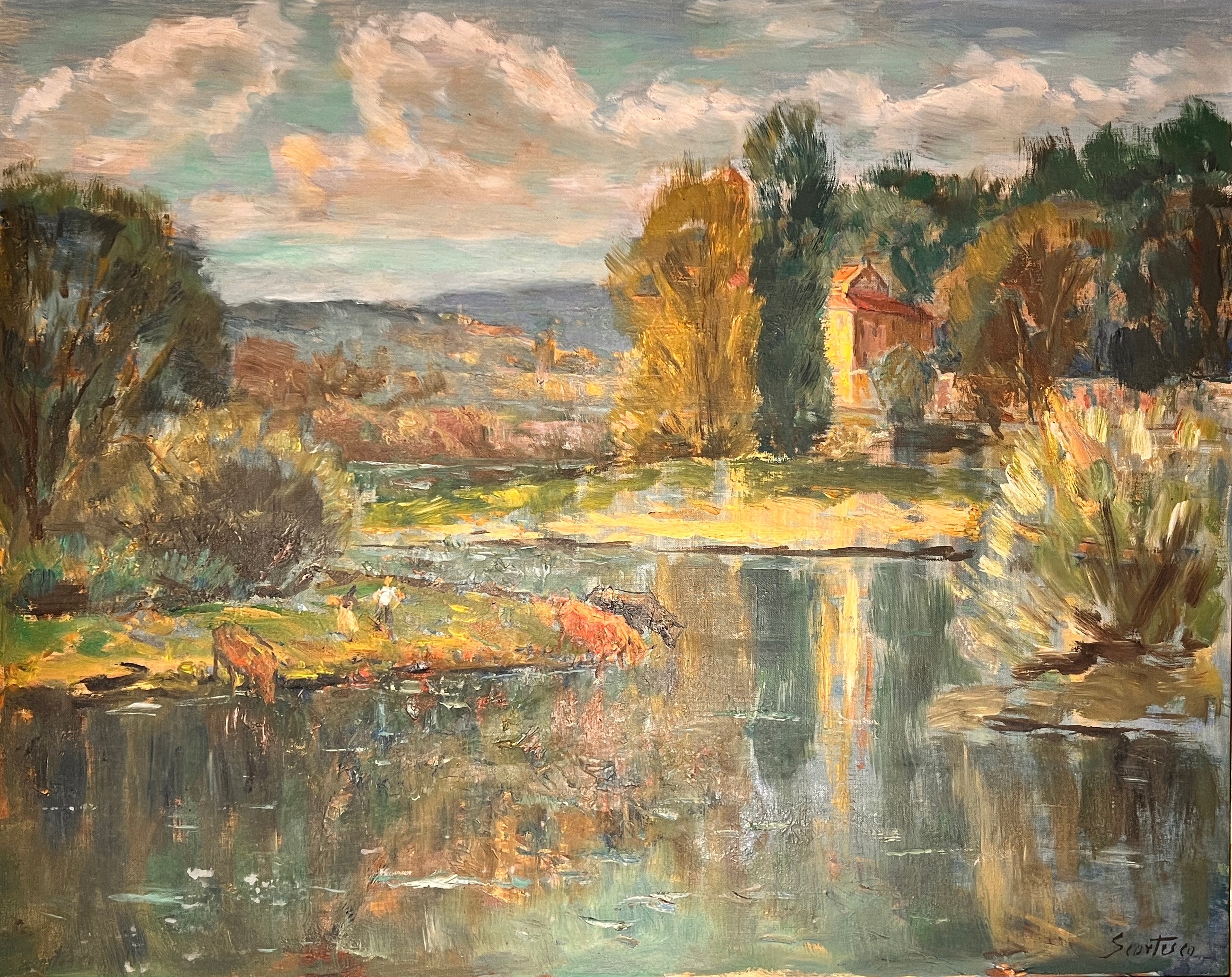 Paul Scorţescu - Les bergers sur la rive