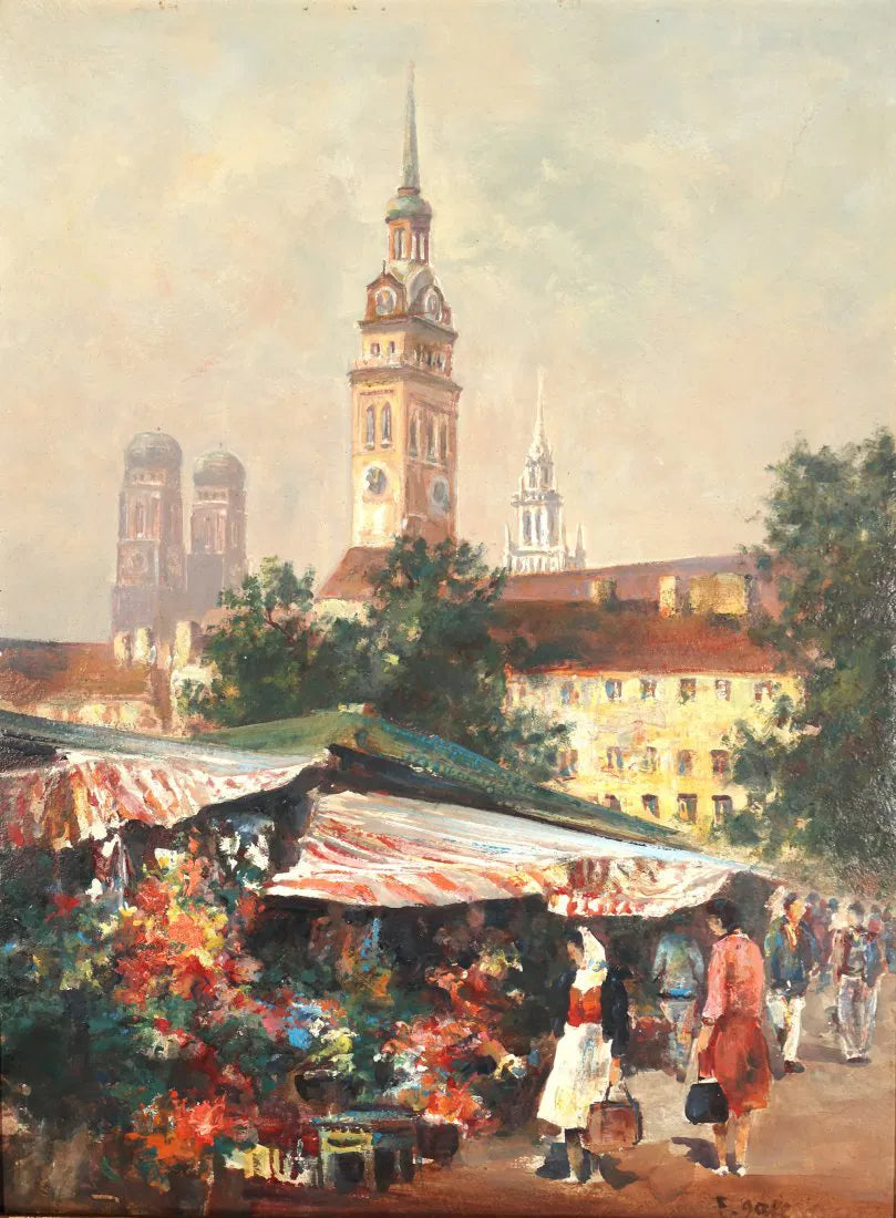 François Gall -  Piața de flori din Cluj