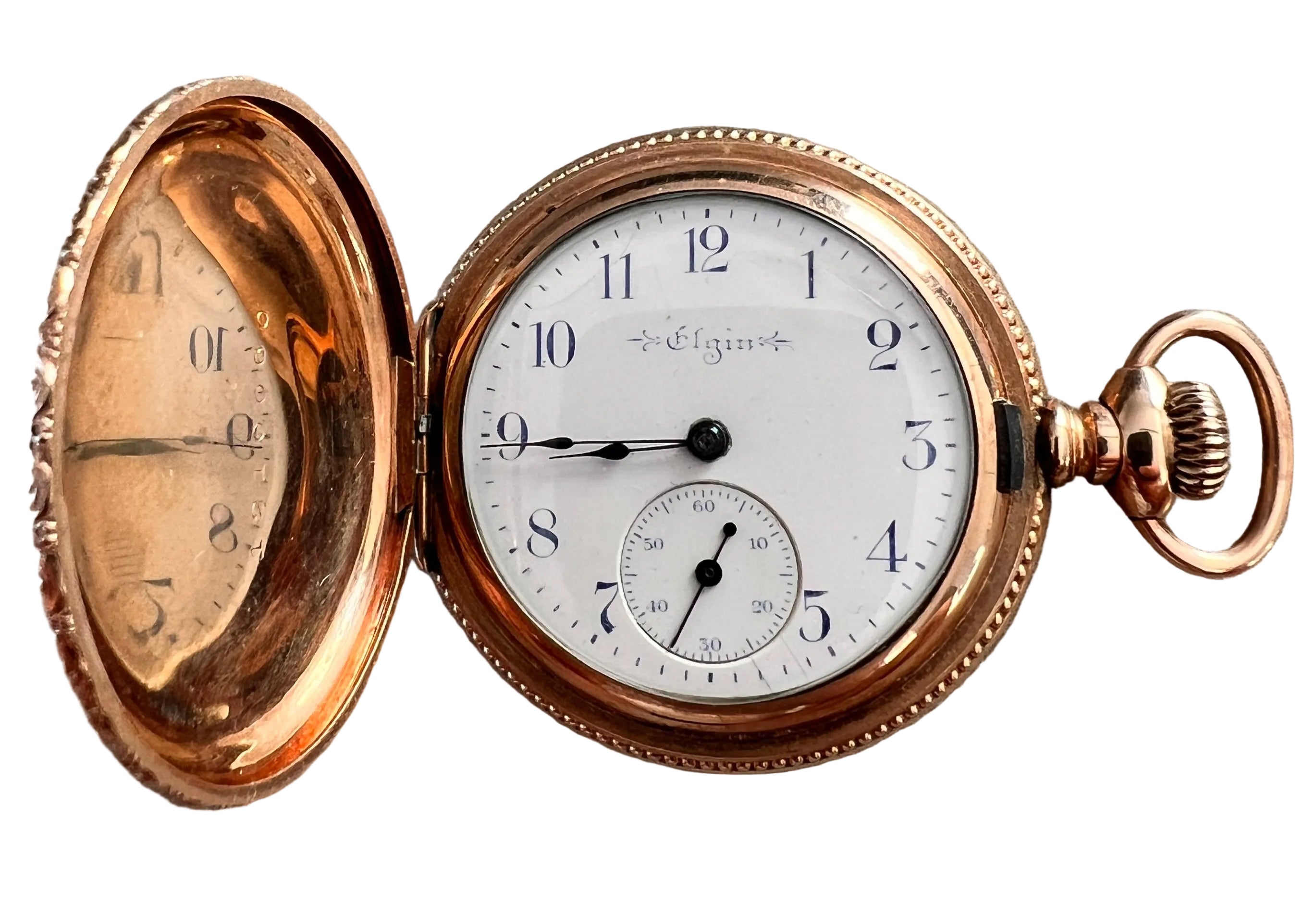 Ceas de buzunar Elgin, placat cu aur, 36 mm, 38.72 g, cca.1903 - Artiss
