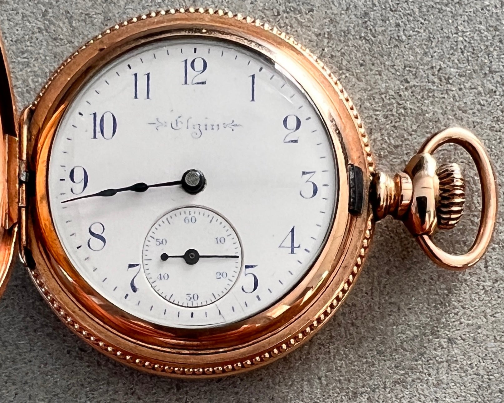 Ceas de buzunar Elgin, placat cu aur, 36 mm, 38.72 g, cca.1903 - Artiss