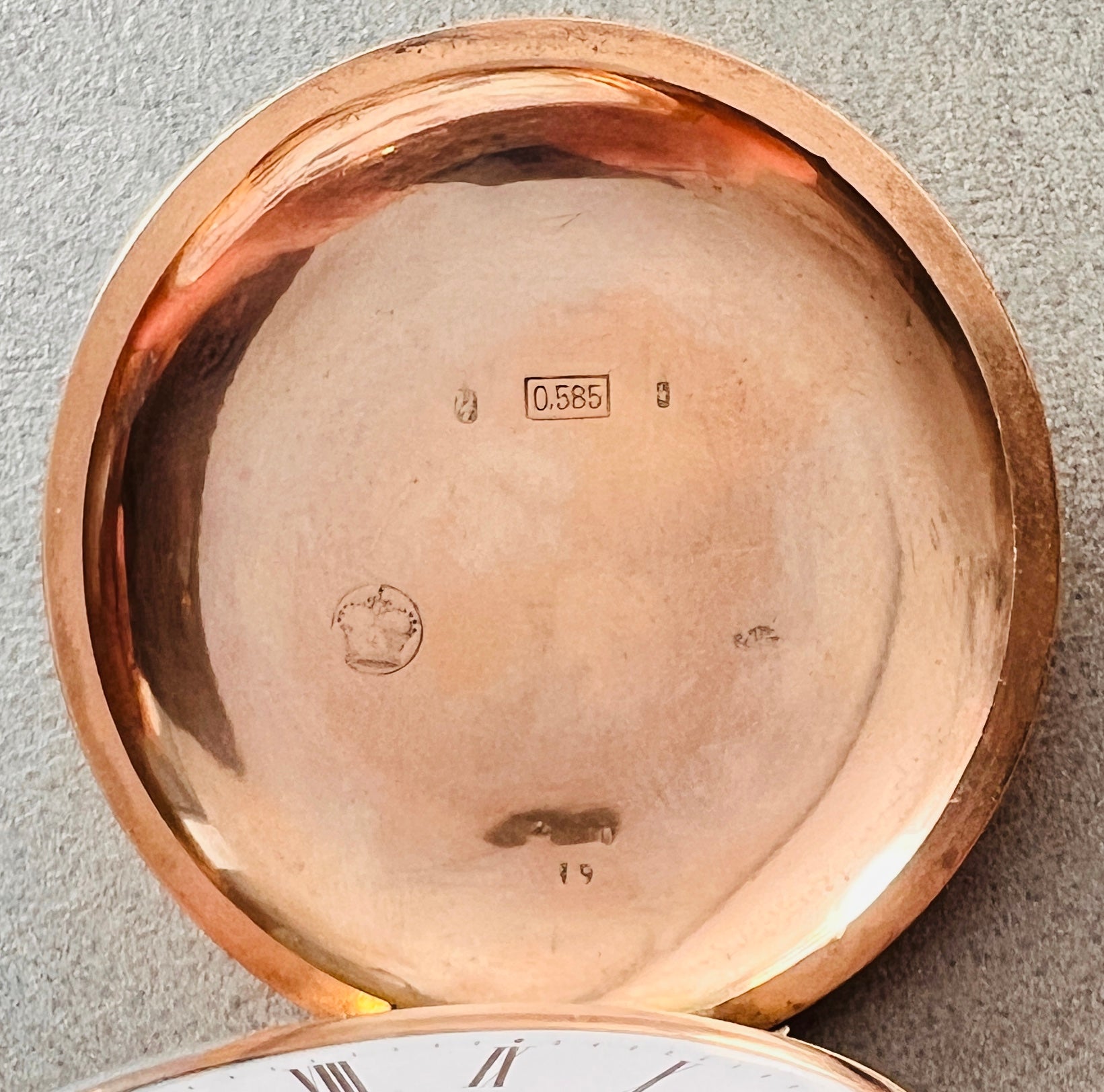 Ceas de buzunar aur 14K, 55 mm, 22 rubine, Spiral Breguet – tip hunter, N° 35020, 1890-1915 - Artiss