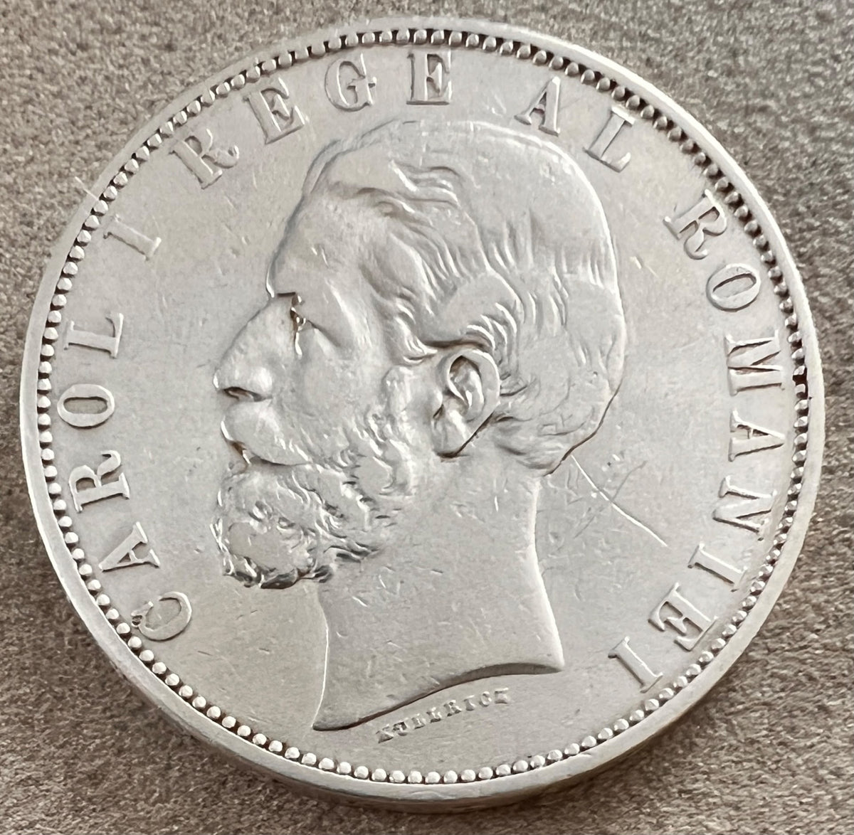 MONEDĂ 5 LEI CAROL I, 1881, ARGINT