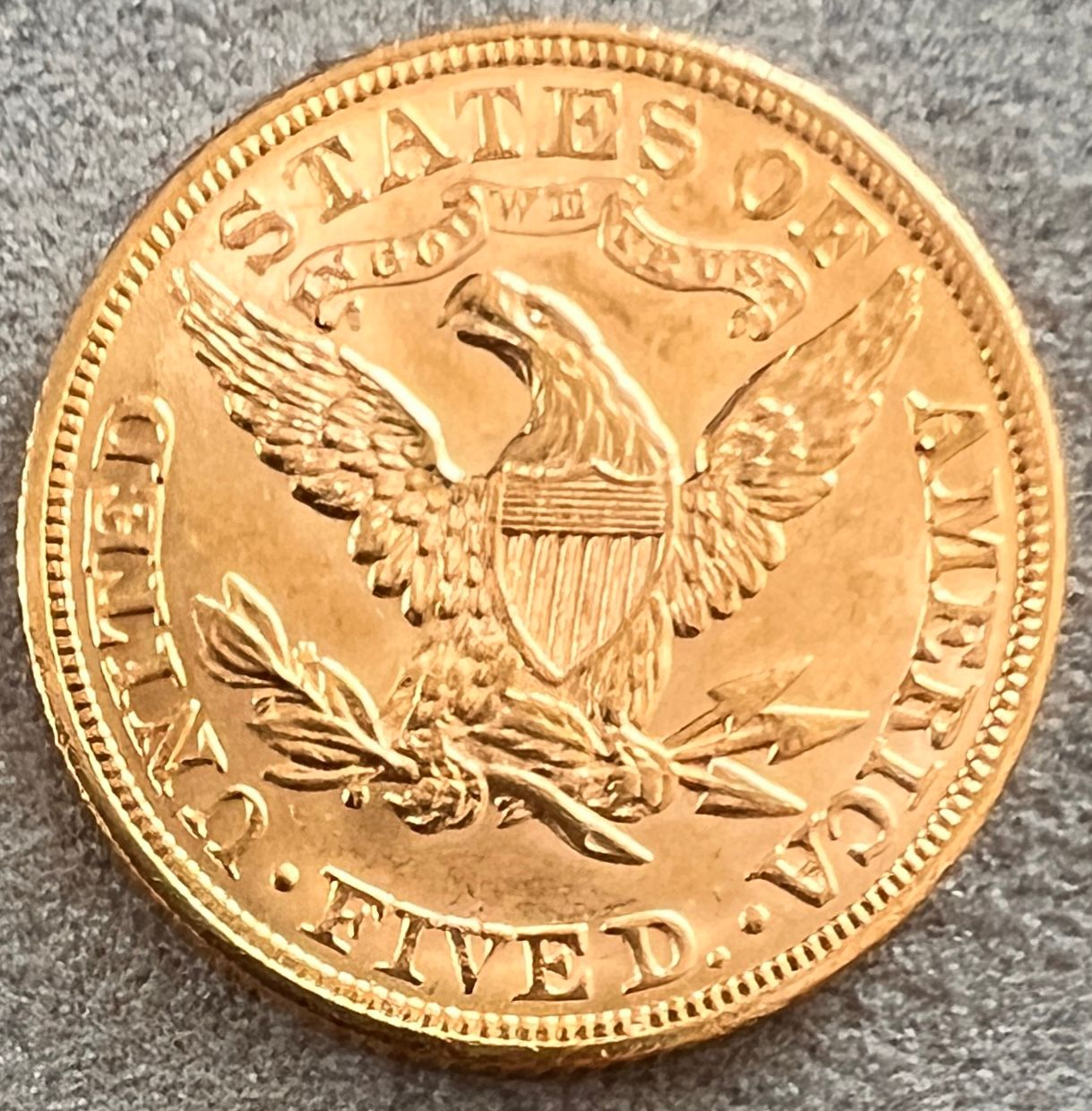 MONEDĂ 5 DOLARI 1904, STATELE UNITE, AUR