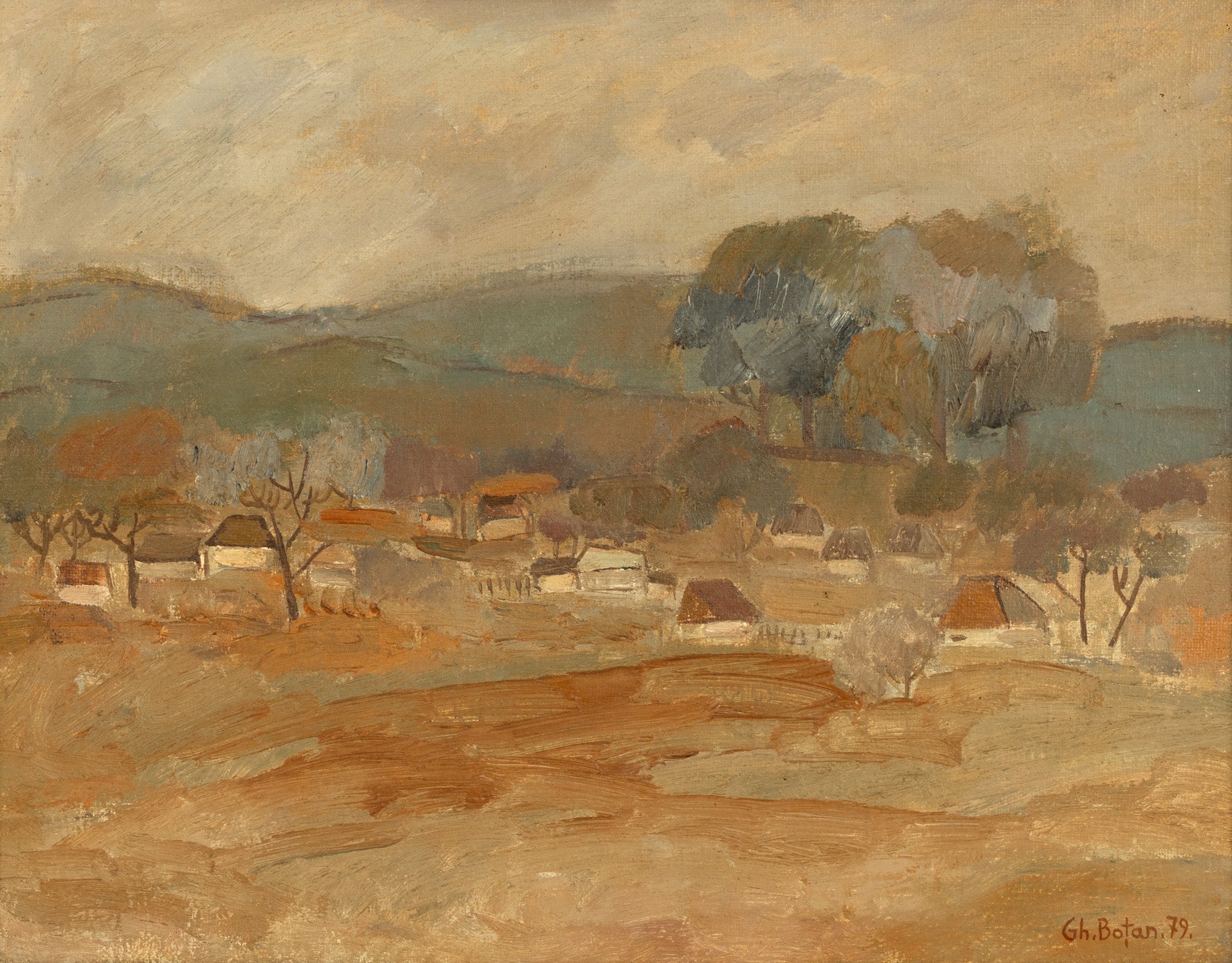 Gheorghe Boțan - Sat la munte - Artiss