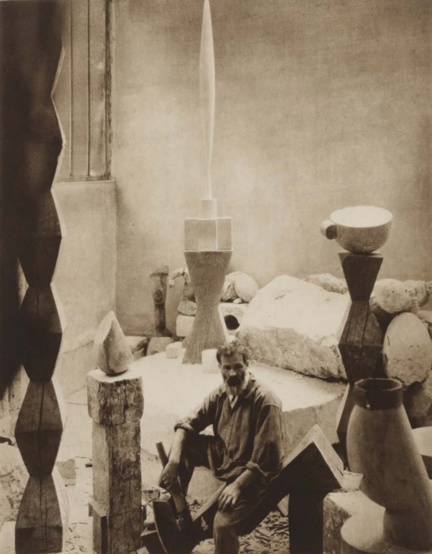 Edward Jean Steichen - Brâncuși în atelier - Artiss