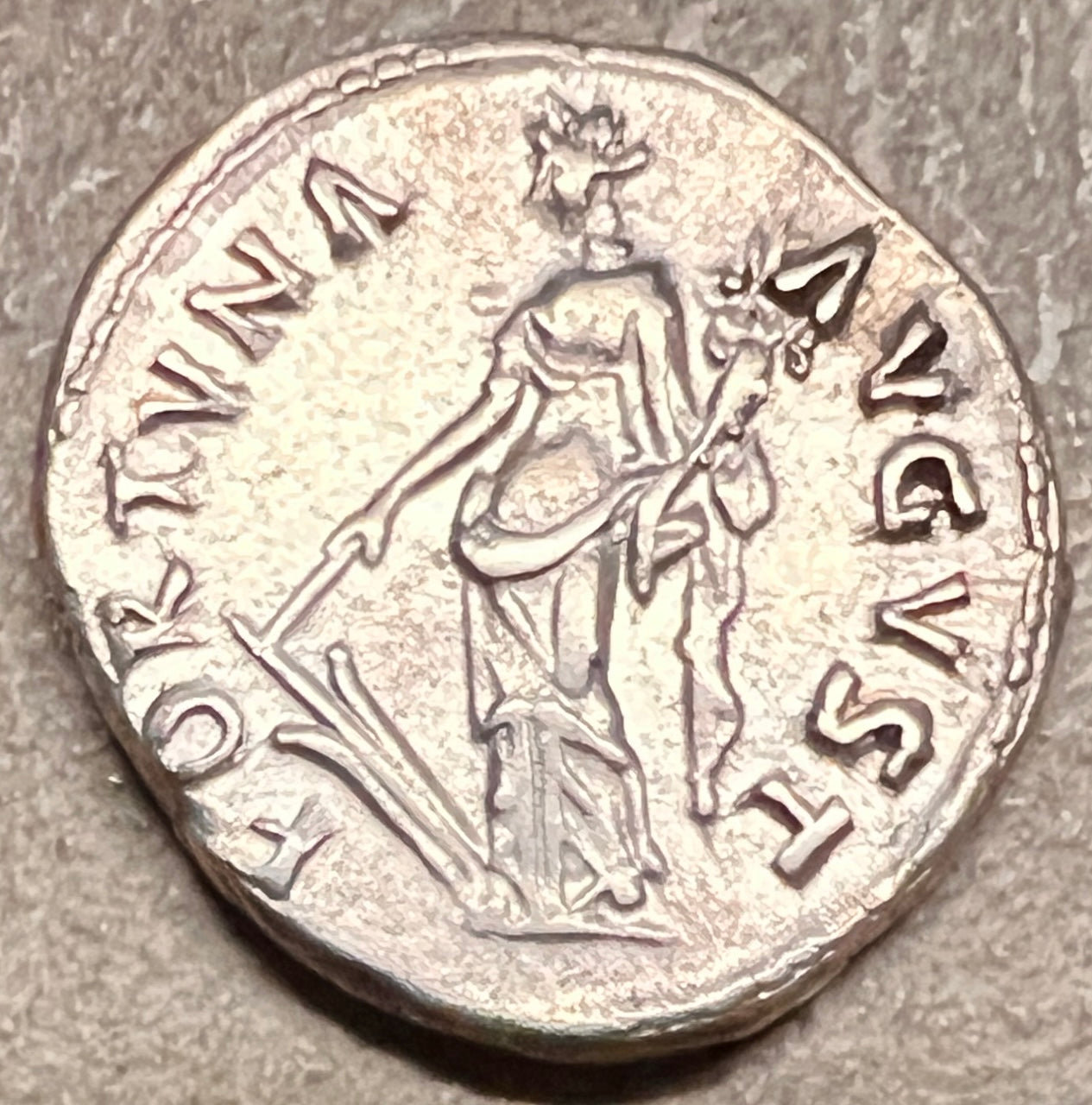 Monedă Denarius, Nerva, tip Fortuna Augusta, 96-98 e.n., argint (clasată Fond)