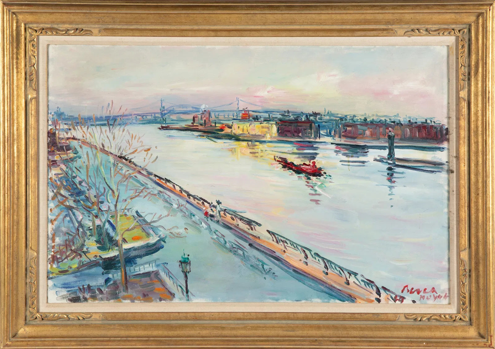 Dimitrie Berea - A Morning on the East River, New York