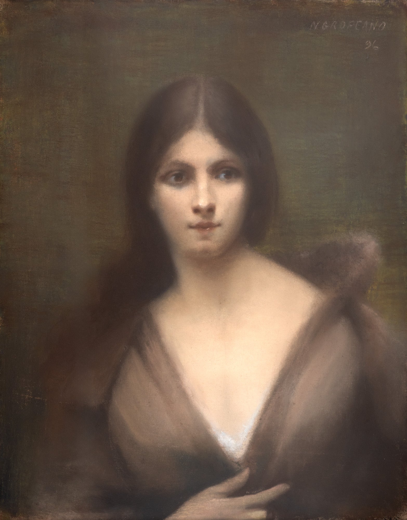 Nicolae Gropeanu - Portrait de jeune fille brune