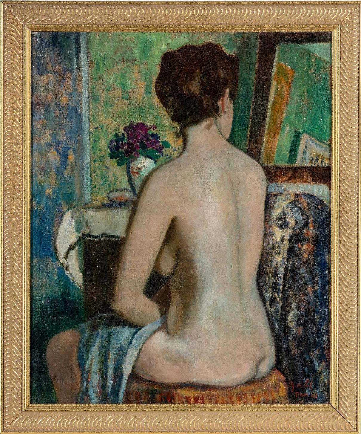 François Gall -  Femme nue à sa toilette