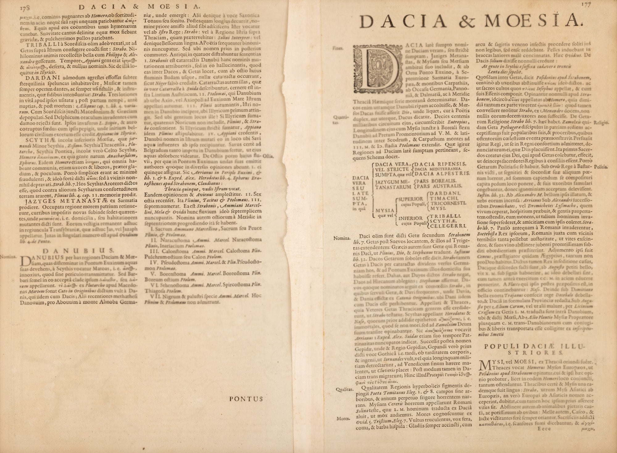 Hartă ”Dacia și Moesia”, de Jan Janssonius, Amsterdam, cca. 1650