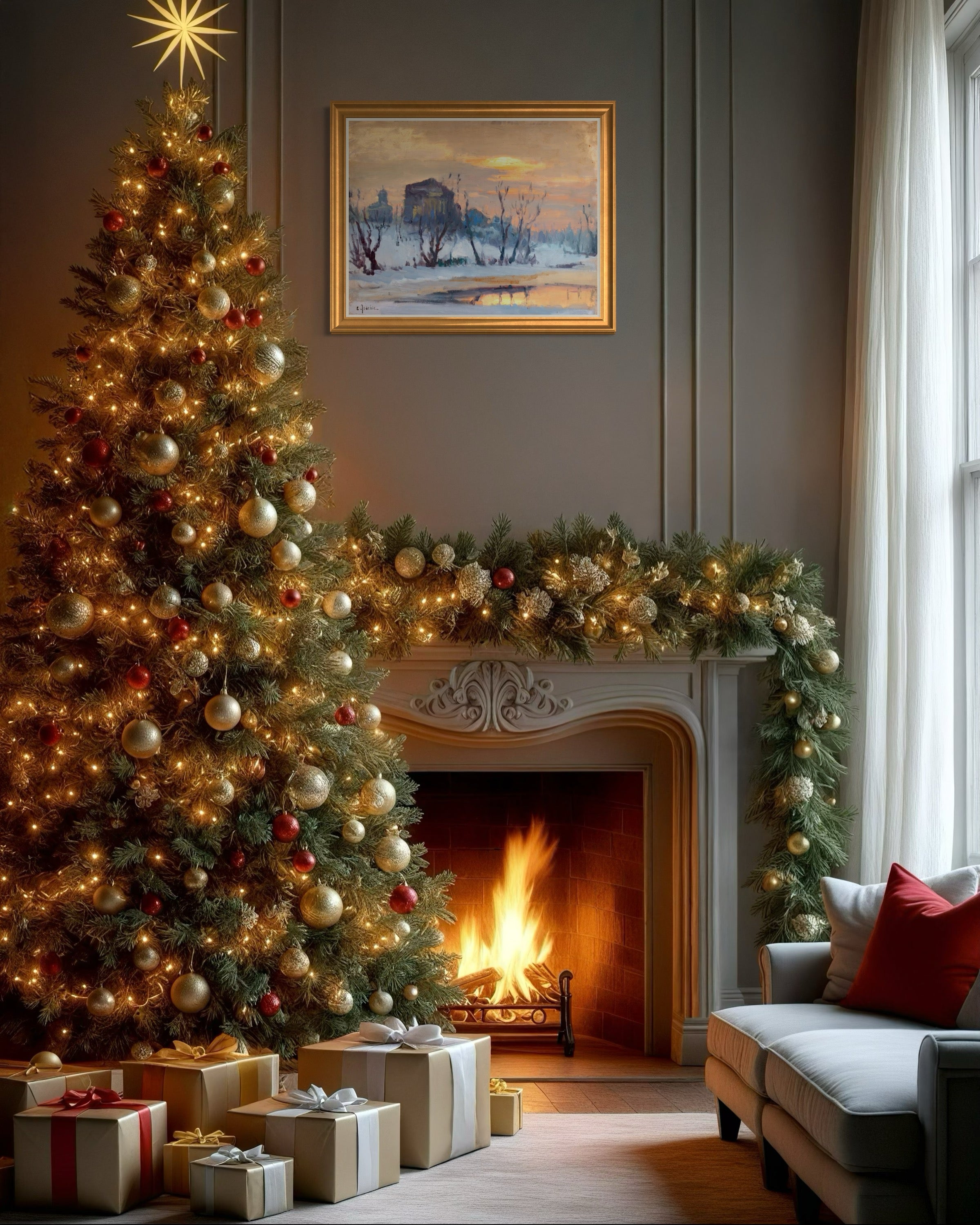 Constantin Isachie Popescu - Peisaj de iarnă