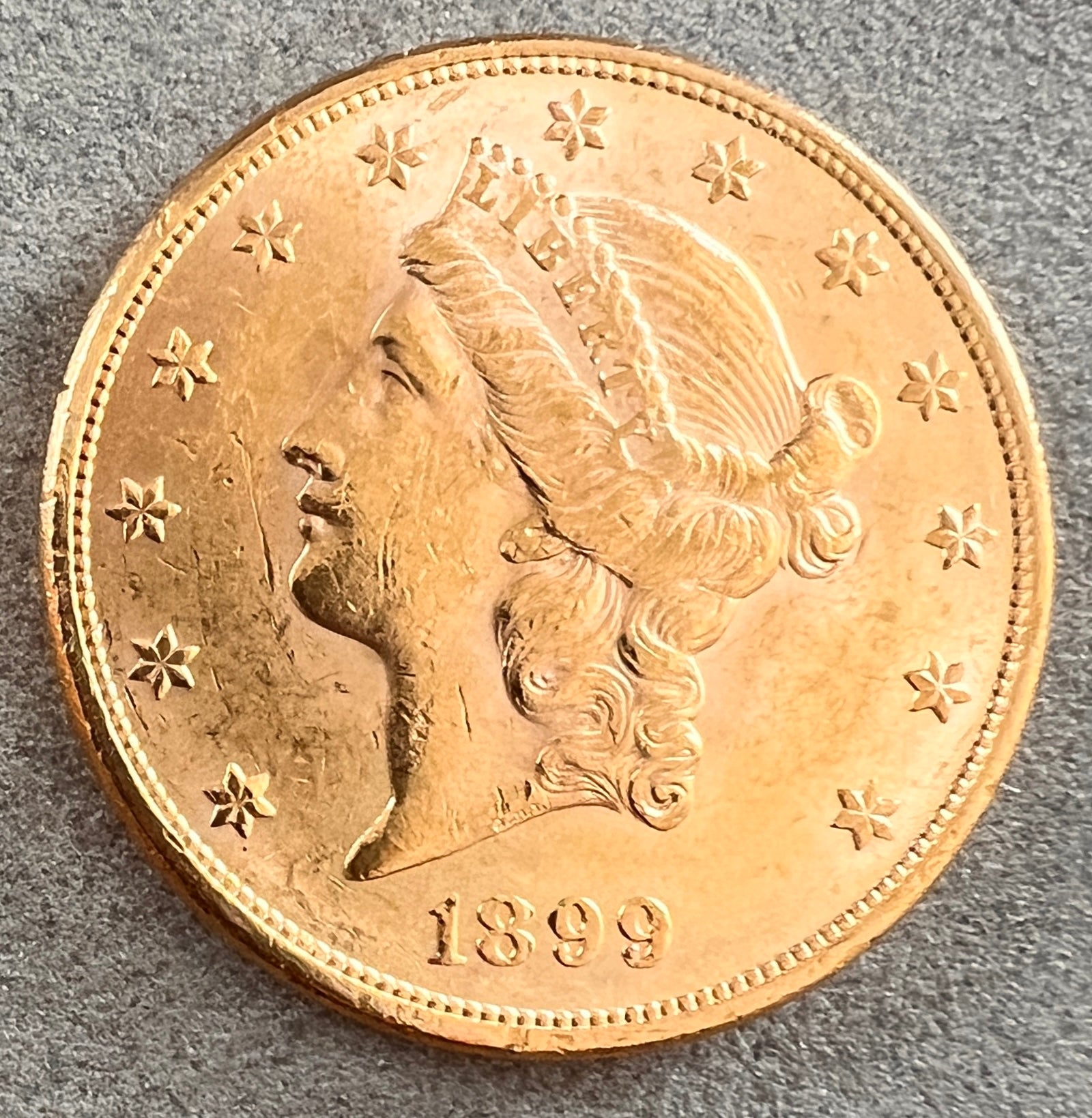 MONEDĂ 20 DOLARI 1899, STATELE UNITE, AUR