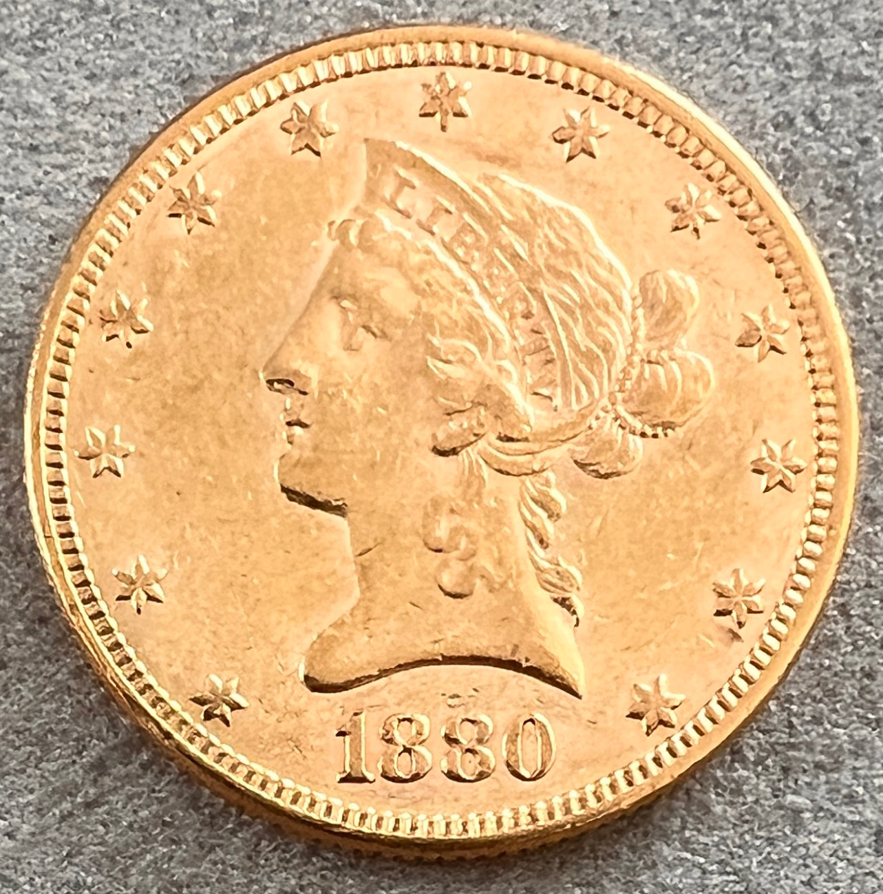 MONEDĂ 10 DOLARI 1880, STATELE UNITE, AUR