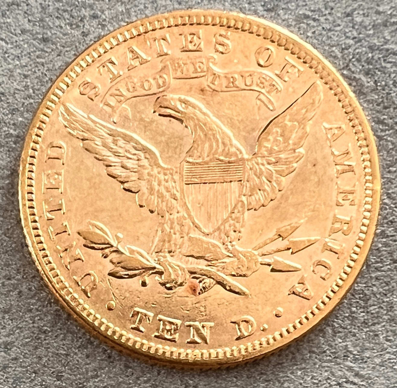 MONEDĂ 10 DOLARI 1880, STATELE UNITE, AUR