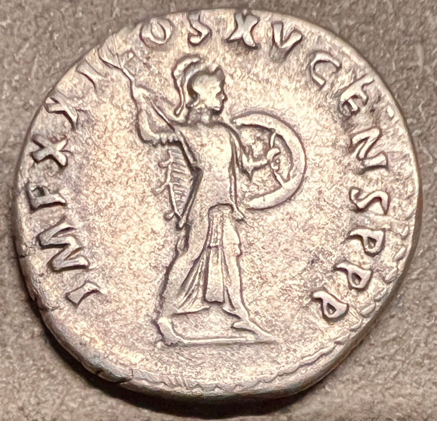 Monedă Denarius, Domițian, tip Minerva, 89 e.n., argint (clasata Fond) - Artiss