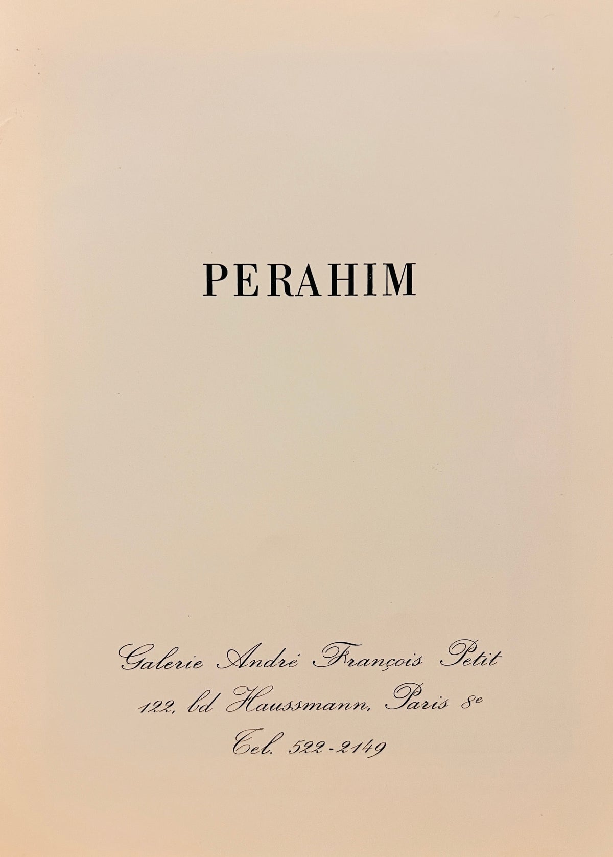 Jules Perahim - La pensée sauvage