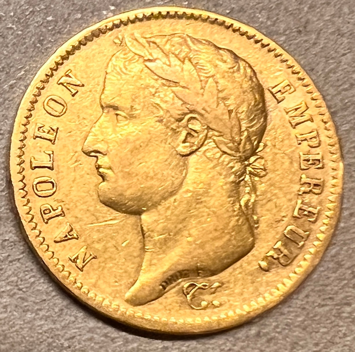 COIN 40 FRANCS Napoleon, Paris, 1812, FRANCE, GOLD