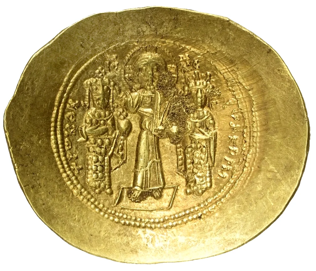 Monedă Nomisma Histamenon, Roman Diogenes, Imperiul Bizantin, 1068-1071, aur (clasată fond)