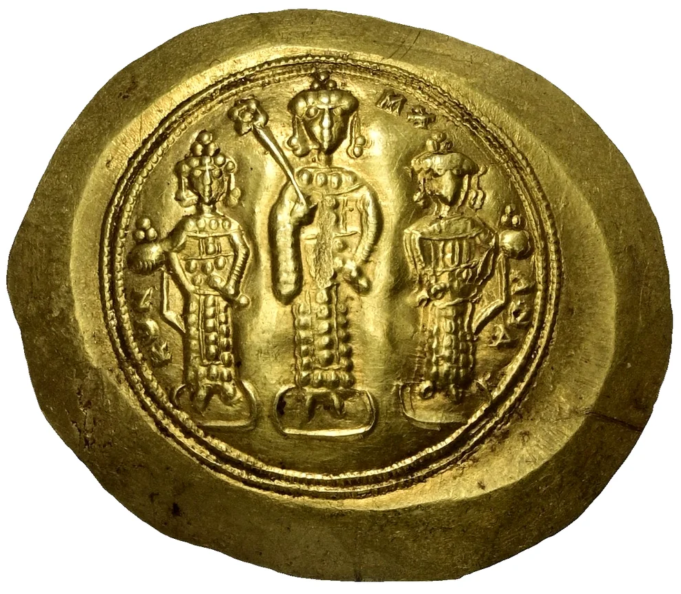 Monedă Nomisma Histamenon, Roman Diogenes, Imperiul Bizantin, 1068-1071, aur (clasată fond)