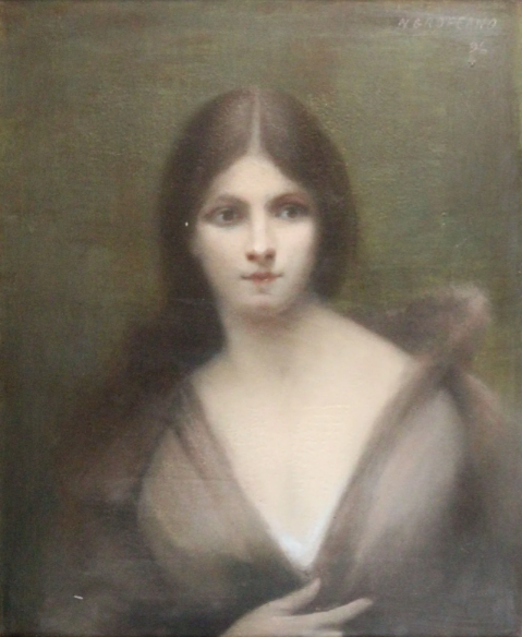 Nicolae Gropeanu - Portrait de jeune fille brune