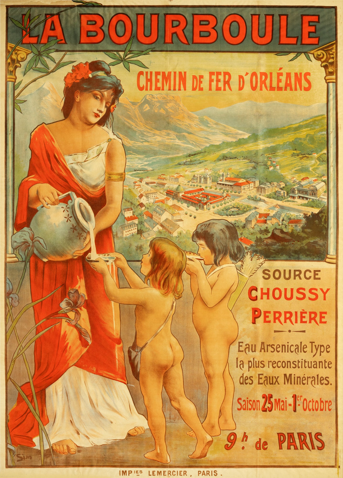 Mihail Simonidy - La Bourboule, Chemin de fer d'Orléans