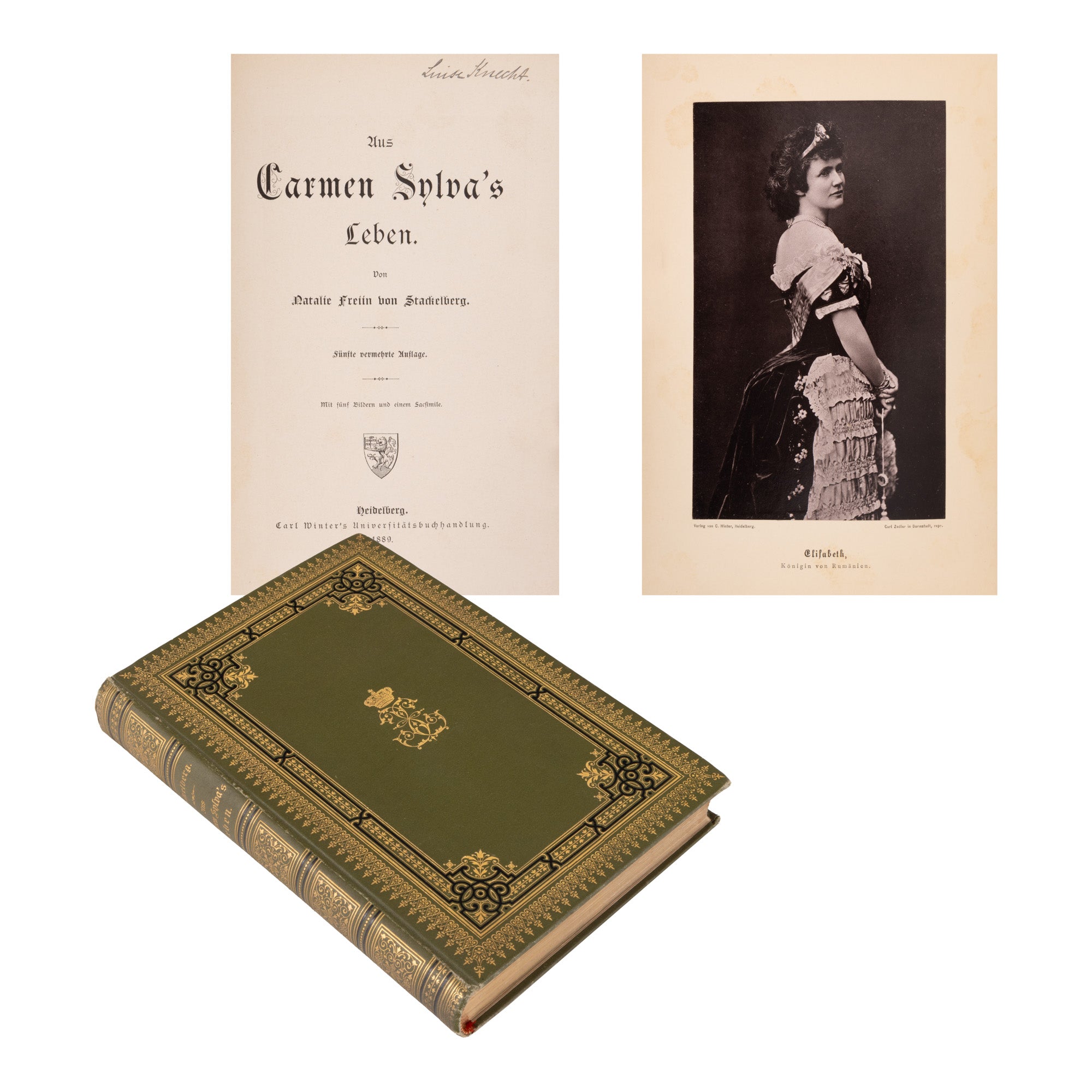 Aus Carmen Sylva's Leben (Viaţa lui Carmen Sylva), biografie de Natalie Freiin Stackerlberg, 1889 - Artiss