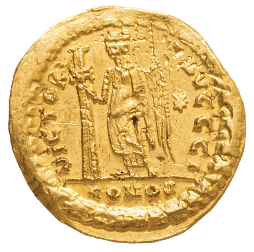 Monedă Solidus, Anastasius, Imperiul Bizantin, 507-518 e.n, aur (În clasare) - Artiss
