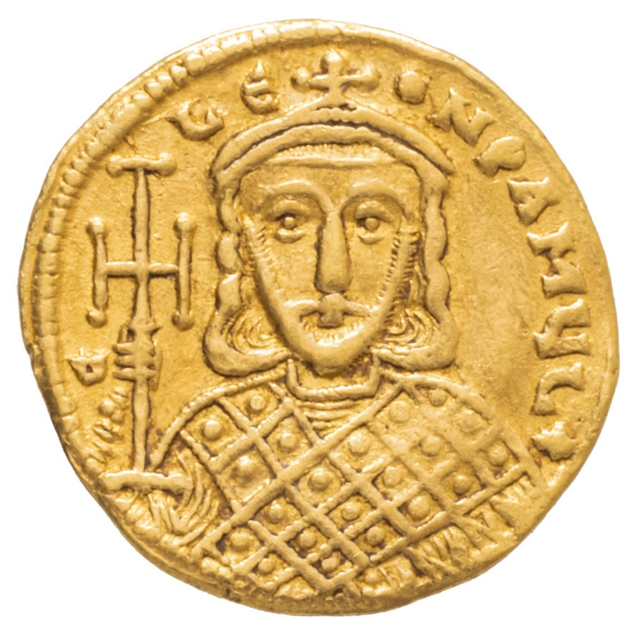 Monedă Solidus, Constantin V și Leon IV, Imperiul Bizantin, 756-764 e.n., aur (În clasare) - Artiss